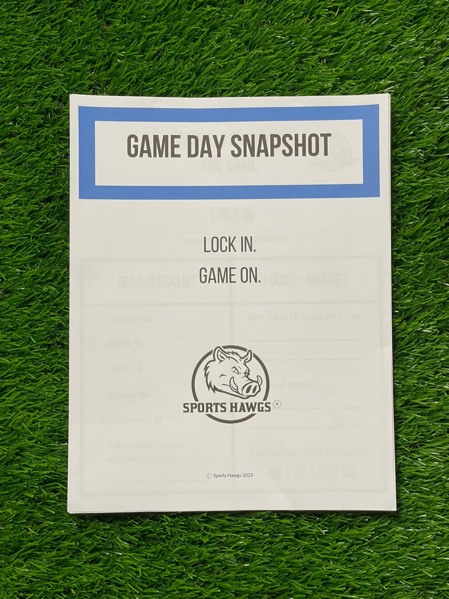 Game Day Snapshot (DIGITAL FILE)