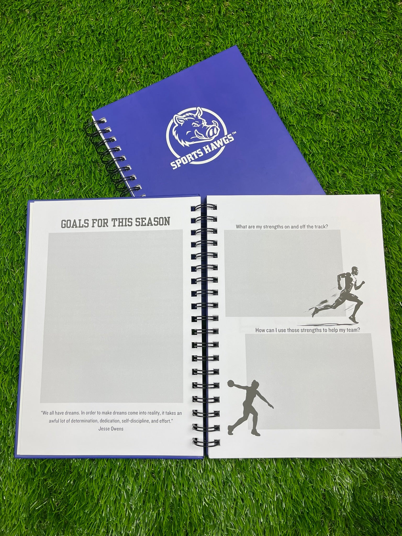 TRACK AND FIELD Game Day Stats Journal by Sports Hawgs™